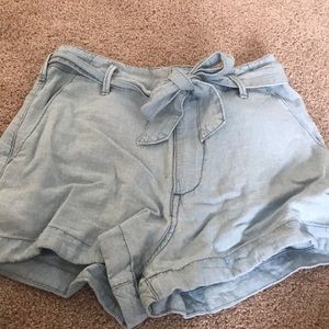abercrombie flow denim shorts